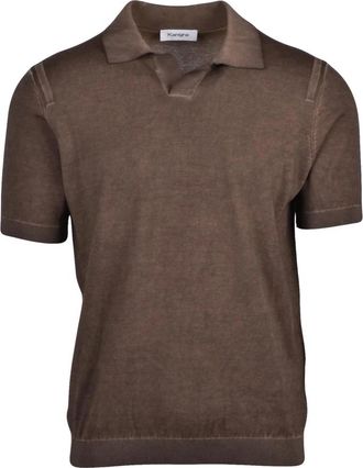 KANGRA Polo in maglia - Heren - Polos - Bruin - 2XL - Katoen - Tops