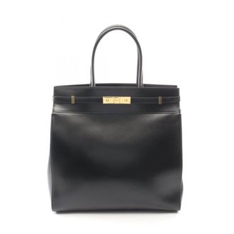 Saint Laurent Black Leather Handbag Tote Bag (Pre-Owned)