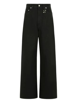 Sportmax Siamese button-fastening five-pocket jeans - Black