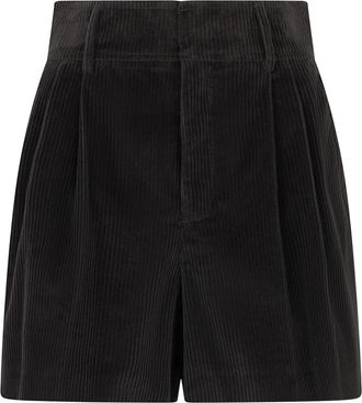 Red Valentino Gestreept Short Pants - Dames - Korte Broeken - Zwart - XS - Katoen - Korte Broeken