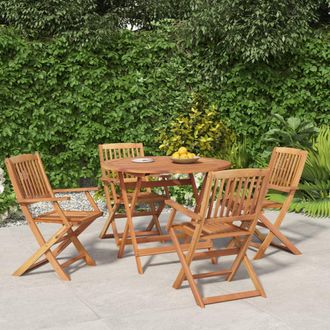 vidaXL Juego De Comedor De Jard&iacute;n 5 Piezas Madera Maciza De Acacia Vidaxl
