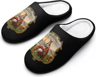 Generic Coat of Arms of California Funny Mens Cotton Slippers Soft Non-Slip Rubber Sole House Slipper Indoor Outdoor