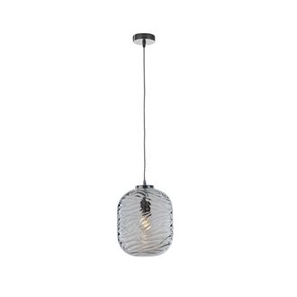 Luce-Ambiente-Design Nereide suspension in Aquamarine Glass with Concentric Waves