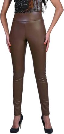 Frank Lyman Design Faux Leather Leggings In Toffee
