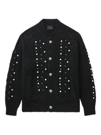 A Bathing Ape Kabelgebreid verfraaid vest - Zwart