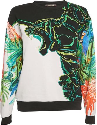 Roberto Cavalli Felpa con ricamo - Nero