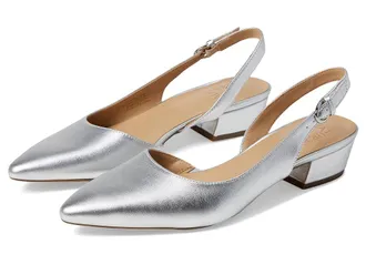 Naturalizer Banks Womens 1-2 inch heel Shoes Silver Metallic Synthetic : 9.5 N (AA)