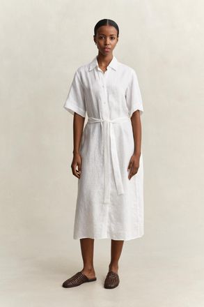 GANT Women Linen Shirt Dress (46) WHITE