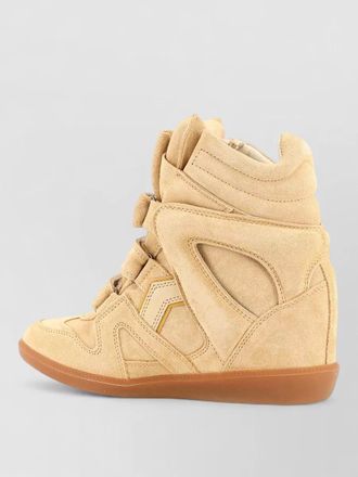 Isabel Marant bekett suede leather high top wedge sneakers