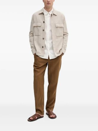 Michael Kors button-fastening pocket shirt jacket - men - Fabric - 48R - Neutrals