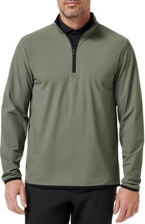 Travis Mathew Tour Quarter Zip Pullover in Dark Olive at Nordstrom, Size Xx-Large
