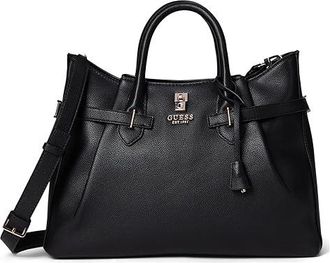Guess Yesba Girlfriend Satchel Satchel Handbags Black, Polyurethane