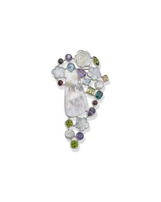 Samuel B. Silver Multi Gemstone & Pearl Pendant