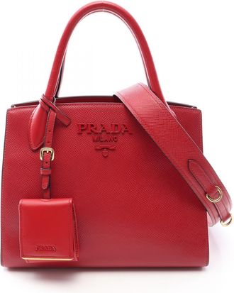 Prada Monochrome Saffiano Leather 2way Handbag