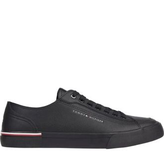 Tommy Hilfiger Schoenen, Heren, Zwart, 44 EU, Leer, Corporate Vulc Leather