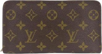 Louis Vuitton Pre-owned Wallets, female, Brown, Size: ONE SIZE Pre-owned Monogram Zip Around Wallet