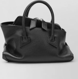 The Attico mini hammered leather tote bag