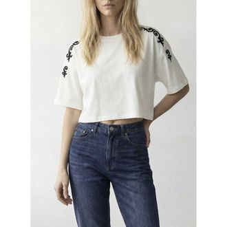 Vila T-shirt met korte mouwen en schouderdetails