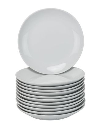 10 Strawberry Street Set Of 12 Coupe Plates