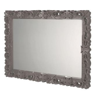 Slide Mirror Of Love Grigio Argilla - Extra Large Specchio Di Design Originale Slide Colorato Moderno Barocco Camera Ingresso Sala Da Pranzo Salotto