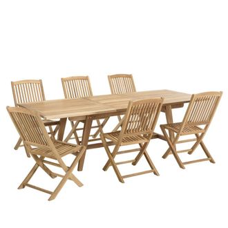 Macabane Muebles de jard&iacute;n de teca para 8/10 personas
