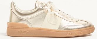 Valentino Garavani Upvillage Trainer In Laminated Calfskin With Nappa Calfskin Leather Band Wo