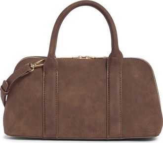 Urban Expression Barrel Faux Suede Shoulder Bag in Chocolate at Nordstrom Rack