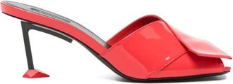Givenchy Sandals - female - Givenchy - Heeled Mules - Red - 4 1/2 UK - Shoes