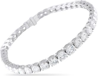 Luxury Bazaar Platinum 11.96ct Diamond Tennis Bracelet MF01-081326
