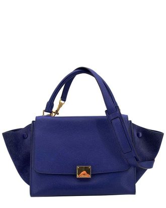 Celine Celine Blue Leather Handbag Trapeze (Authentic Pre-Loved)