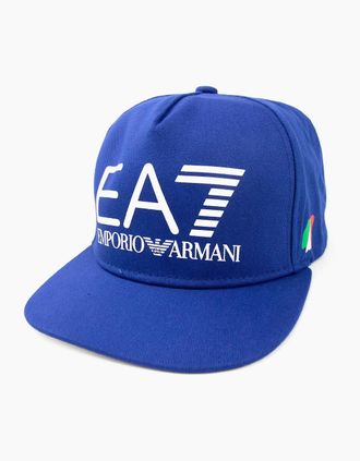 Emporio Armani Mens Ea7 Logo Olympic Baseball Cap Blue - Size: OS