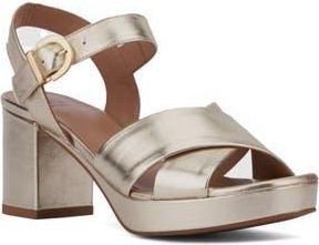 Aquatalia Mianna Platform Sandal in Platino at Nordstrom Rack, Size 10.5