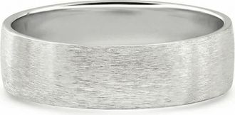 Pompeii3 Mens Brushed Wedding Anniversary Band 14k Gold or Platinum