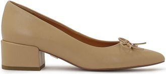Kazar Beige lage leren pumps - Dames - Pumps - Beige - 40 EU - Leer - Schoenen
