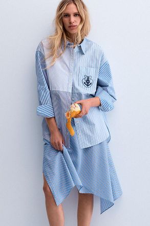 Nia Bronson Asymmetric Midi Skirt