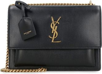 Saint Laurent Borsa a spalla Sunset con catena - Nero
