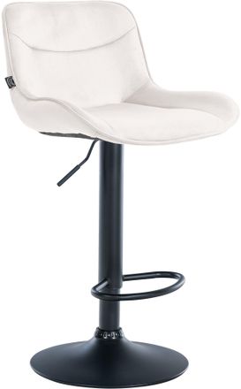 Clp Taburete De Bar Vonore En Terciopelo Crema Negro