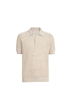 Brunello Cucinelli Half English rib knit polo in Yuta at Nordstrom, Size 52 It