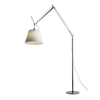 Artemide Tolomeo Mega Stehleuchte mit Dimmer, Pergamentschirm &Oslash; 32 cm, silber