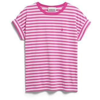 Armedangels Idaara Stripes T-Shirt f&uuml;r Damen | rosa