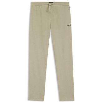 BOSS Embroidered-logo pyjama bottoms in a cotton blend