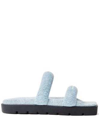 Alexander Wang Jay flatform denim sandals - Blue