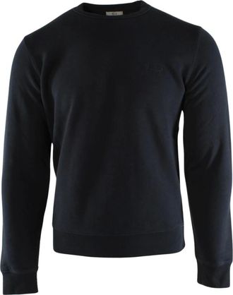 Woolrich Sweatshirts, male, Blue, Size: S Logo Script Crewneck