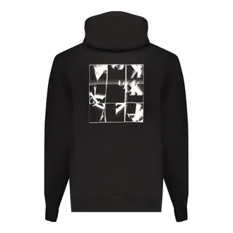 Calvin Klein Logo-Embroidered Cotton Hoodie - Black