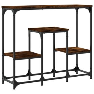 vidaXL Vidaxl - Mesa Consola Madera De Ingenier&iacute;a Roble Ahumado 89,5x28x76 Cm