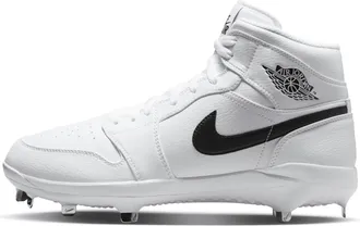Nike Jordan Mens Jordan 1 Retro Metal Baseball Cleats in White | AV5355-101