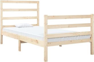 vidaXL Bed Frame without Mattress Solid Wood Single vidaXL