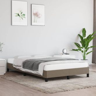 vidaXL Estructura De Cama Sin Colch&oacute;n Tela Gris Taupe 120x200 Cm Vidaxl