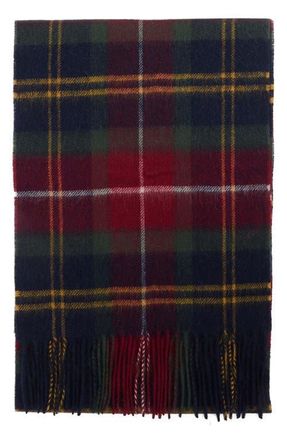 Barbour Wool & Cashmere Scarf in Winterberry Tartan at Nordstrom