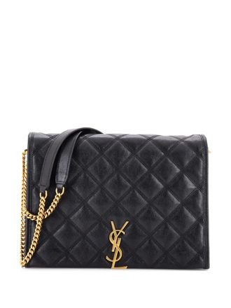 Saint Laurent Becky Quilted Leather Small shoulder bag - Zwart